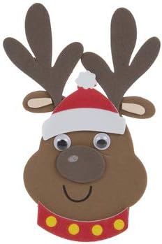 Reindeer Foam Craft Kit for Kids- Makes 12-Christmas Holiday Great Classroom Activity