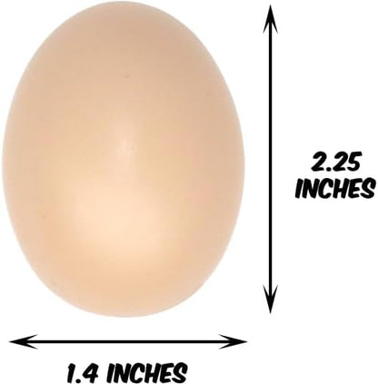 PowerTRC 30 Pcs Plastic Eggs Toys, Toy Food DIY Easter Eggs, Real-Life Size Faux Pretend Play Food Play Kitchen Accessories, Realistic Chicken Eggs