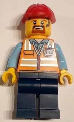 Lego City: Construction Worker Minifigure with Cement Mixer