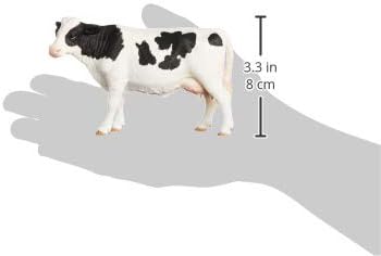 Schleich Farm World, Farm Animal Toys for Kids Ages 3 and Above, Black and White Holstein Cow Toy Figure