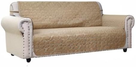 Ameritex Couch Sofa Slipcover 100% Waterproof Nonslip Quilted Furniture Protector Slipcover for Dogs, Children, Pets Sofa Slipcover Machine Washable (Sand, 78'')