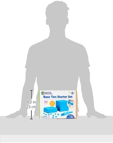 Learning Resources Plastic Base Ten Starter Kit - 141 Pieces, Ages 6+ Early Math, Counting, Math Games for Kids, Teacher and Classroom Supplies
