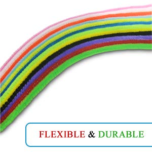 EpiqueOne 1300-Piece Arts & Craft Supply Set | Includes 1200 Chenille Pipe Cleaner Stems in 12 Colors & 100 Googly Eyes | Ideal for Use at Home & School for DIY Art & Craft Projects, Decoration & More