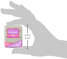 Sculpey Premo Polymer Oven-Bake Clay, Gray Granite, Non Toxic, 2 oz. bar, Great for jewelry making, holiday, DIY, mixed media and home décor projects. Premium clay Great for clayers and artists.