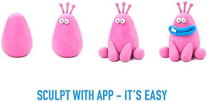 Fat Brain Toys Hey Clay Monsters, Air Dry Clay Kit with Interactive App for Kids & Tweens, Modeling Clay and Crafts Set
