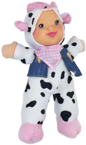 Baby's First (Bilingual - English-Spanish) 12" Farm Animal Friends Cow Soft & Cuddly Singing Musical Doll, Sings Old McDonald Had a Farm