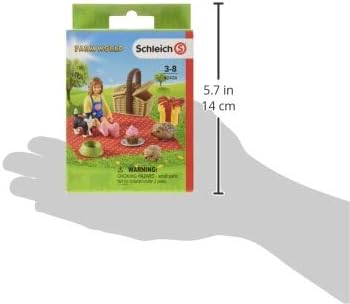 Schleich Farm World, Farm Animal Toys for Kids, Birthday Picnic Playset with Baby Animal Toys 10-piece set
