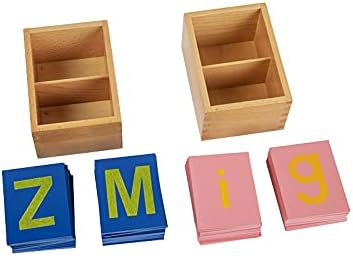Toys for 3 Year Old Language Learning Materials for Children Lower and Capital Case Sandpaper Letters