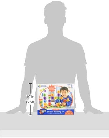 Learning Resources Gears 100-Piece Deluxe Building Set -STEM Activities, Fine Motor Skills, Toddler Explorer Kit, Science and Construction, Boys and Girls Gifts
