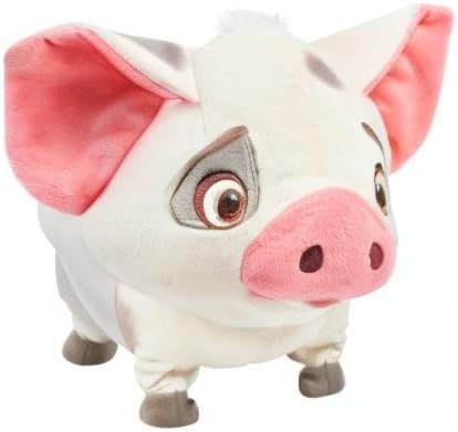 Disney Princess Moana Walk & Snort Pua Plush, Sounds, Movement, Stuffed Animal, Pig, Kids Toys for Ages 3 Up by Just Play