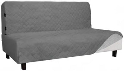Easy-Going Sofa Slipcover Futon Cover Waterproof Couch Cover Furniture Protector Cover Pets Covers Whole Fabric No Stitching Non-Slip Fabric Pets Kids Children Dog Cat (Futon, Grey)