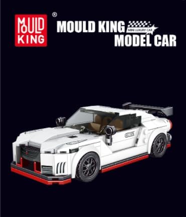 Mould King Speed Champion Nissan GTR Car Models Building Toys with Display Case, 27031 Model Car Kits Building Blocks, Race Car Building Sets, JDM Car Building Kits for Adults Kids 8+(356PCS)