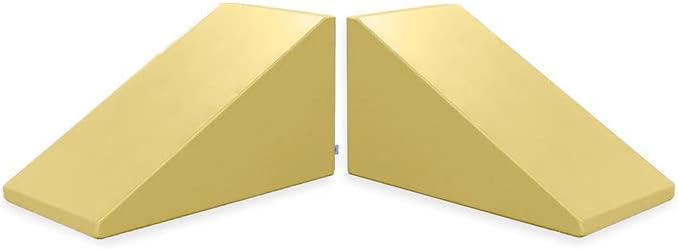 Foamnasium Mega Wedge Set, Indoor Foam Playset, 2 Piece Soft Toddler and Active Kids Play Foam Climber for Crawling, Climbing, Sliding and Jumping, Made in The US, Enhanced Marigold