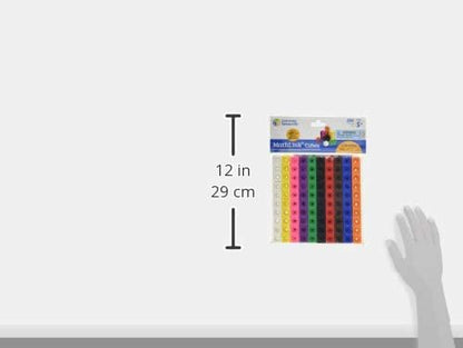 Learning Resources MathLink Cubes - Set of 100 Cubes, Ages 5+ Kindergarten, STEM Activities, Math Manipulatives, Homeschool Supplies, Teacher Supplies