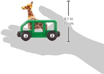BRIO World - 33724 Giraffe and Wagon Set | Imaginative Play Toy Train Accessory for Kids | FSC-Certified Wood | Engineered for Toddlers 3 and Up, Green