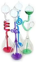 4Pcs Colorful Office Thinking Hand Boiler, Glass Science Energy Transfer, Children Science Experiment, Love Birds Color Meter Hand Boiler,Thermometer Spiral Glass Science Energy Museum Toy Gifts
