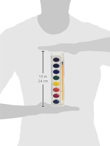 Crayola Artista 16 Semi-Moist Oval Pans Watercolor Set with Brush