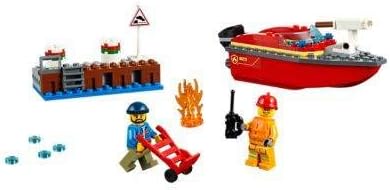 LEGO City Dock Side Fire 60213 Building Kit (97 Pieces)