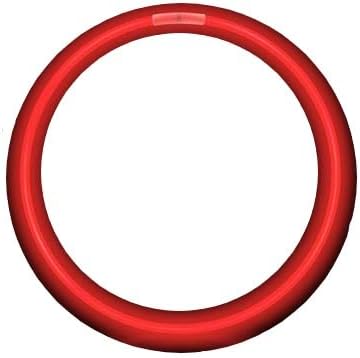 Glow Sticks Bulk Wholesale Necklaces, 1200 22” Red Glow Stick Necklaces, Bright Color, Glow 8-12 Hrs, Connector Pre-Attached, Sturdy Packaging, GlowWithUs Brand
