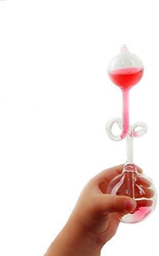 4Pcs Colorful Office Thinking Hand Boiler, Glass Science Energy Transfer, Children Science Experiment, Love Birds Color Meter Hand Boiler,Thermometer Spiral Glass Science Energy Museum Toy Gifts