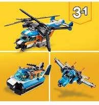 LEGO Creator 3in1 Twin Rotor Helicopter 31096 Building Kit (569 Pieces)