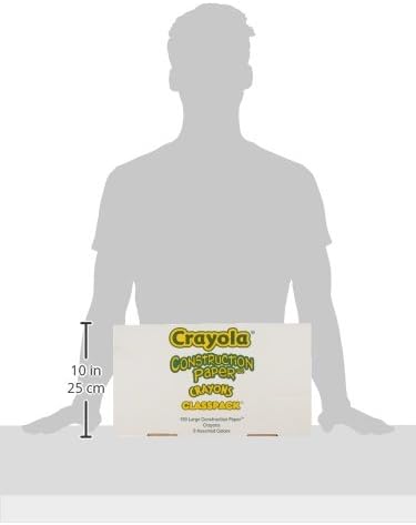 Crayola Construction Paper Crayon Classpack, 8 Colors, Pack of 160, Assorted, Large