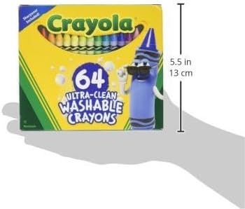 Crayola Washable Crayons - 64ct (2 Boxes), Bulk Crayons for Kids, Crayon Set, Coloring Book Crayons, Gifts for Kids & Toddlers [Amazon Exclusive]