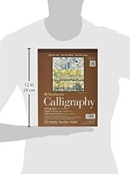 Strathmore STR- 50 Sheet Tape Bound Calligraphy Pad, 8.5 by 11", White