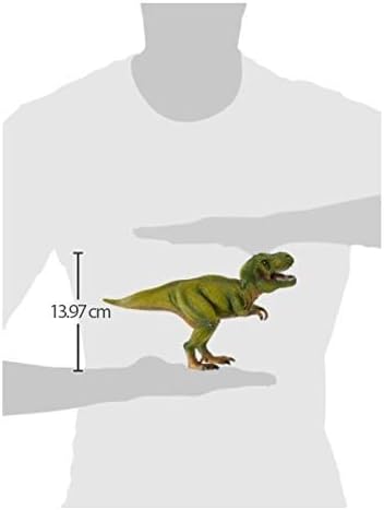 schleich DINOSAURS — Tyrannosaurus Rex, T-Rex Toy with Realistic Detail and Movable Jaw, Imagination-Inspiring Dinosaur Toys for Girls and Boys Ages 4+, Green, 11.2" x 5.6" x 3.8"