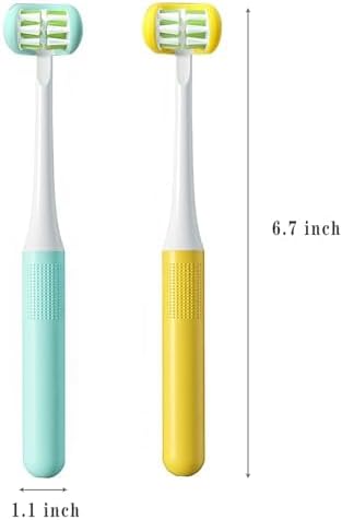 Kid Toothbrush,Soft Brush Child Toothbrush,Autism 3 Sided Toothbrush Kids,Soft and Gentle for Complete Tooth and Gum Care,Toothbrush 2 Pack(Kids Upgraded Soft Bristles)