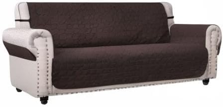 Ameritex Couch Sofa Slipcover 100% Waterproof Nonslip Quilted Furniture Protector Slipcover for Dogs, Children, Pets Sofa Slipcover Machine Washable (Chocolate, 78'')