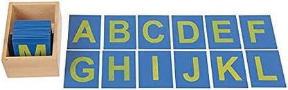 Toys for 3 Year Old Language Learning Materials for Children Lower and Capital Case Sandpaper Letters