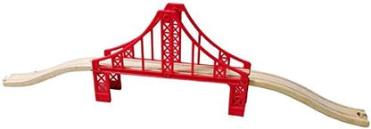 Wooden Train Bridges, Crossing Track Bridge, Wooden Train Track Accessories, Wooden Train Track, Train Tracks Compatible with All Major Brands, Wooden Toys for Girls & Boys