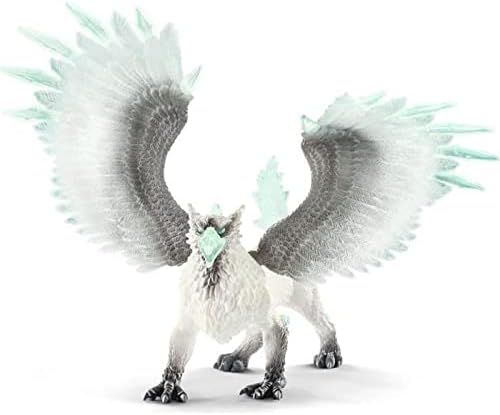Schleich Eldrador Creatures Ice Monster Griffin Dragon Action Figure - Realistic Majestic Icy Griffin Figurine Toy with Movable Wings, Highly Durable Toy for Boys and Girls, Gift for Kids Ages 7+
