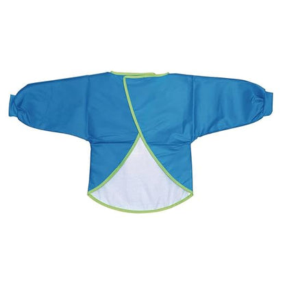 Colorations Long Sleeve Polyester, Set of 4, Machine Washable, 30" Wide and 16" Long, Soft and , Kids Smock, Crafting Smock, Smock for Children, Painting Smock