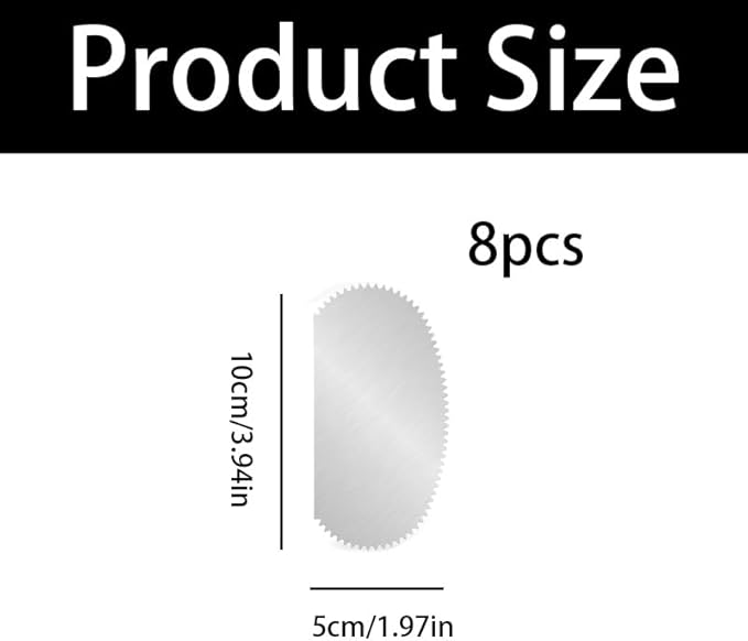 8 PCS Stainless Steel Pottery Ribs & Serrated Scrapers, Metal Ceramic Tools Set for Clay Sculpting and Pottery Making
