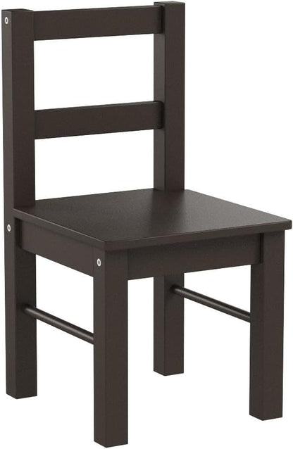 UTEX Child's Wooden Chair Pair for Play or Activity, Set of 2, Espresso …
