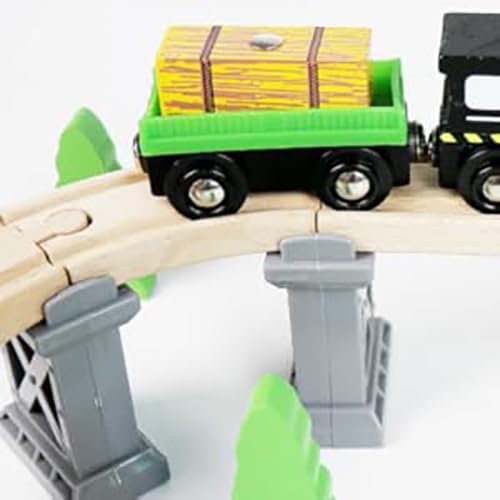 Wooden Train Bridges, Viaduct Bridge, Wooden Train Track Accessories, Wooden Train Track, Train Tracks Compatible with All Major Brands, Wooden Toys for Girls & Boys