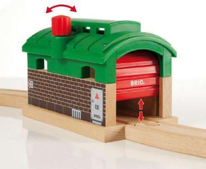 BRIO World 33574 - Train Garage - 1 Piece Wooden Toy Train Accessory for Kids Age 3 and Up