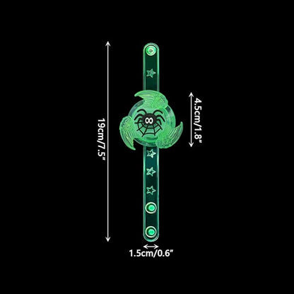 JoFAN 24 Pack Halloween LED Fidget Spinner Bracelets Light Up Toys for Kids Boys Girls Halloween Party Favors Halloween Treat Bags Gifts