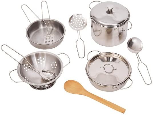 Hey! Play! Play Kitchen Accessories ? 23-Piece Child Chef Set with Toy Cookware, Play Veggies, Utensils, and Plastic Storage Container, Pink (80-PP170014)