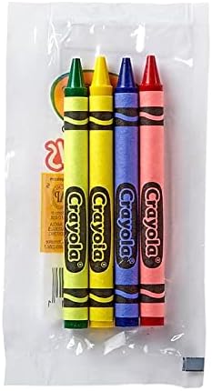 Crayola Full-Size Crayons, Assorted 4-Colors, RED, BLUE, GREEN AND YELLOW, Great for Party Favors, Restaurants and More, 12 Packs of 4, 48 Crayons Total