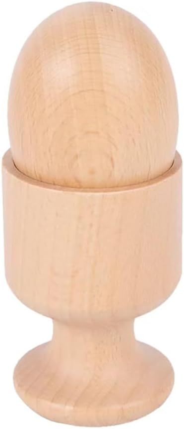 Montessori Materials Wooden Egg with Cup for Toddler Toy