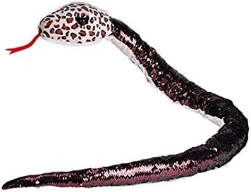 Wild Republic Sequin Snake Plush, Stuffed Animal, Plush Toy, Kids Gifts, 54 Inches, LEOPARD