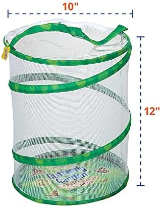 Insect Lore Butterfly Garden | Butterfly Kit with Live Caterpillars | 5 Caterpillars, Reusable Habitat, STEM Butterfly Journal & More