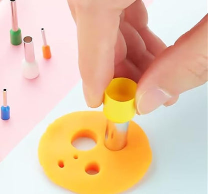 8 Pcs Multicolor Clay Circle Cutters Set,Clay Cutters Set of Circle Cutter Molds Household Tool for Polymer Ceramic Crafts Handmade Supplies Clay Cutters for Earrings Ceramics and Pottery