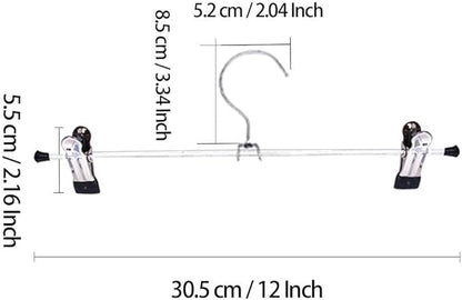 GoodtoU Skirt Hangers with Clips - Pants Hangers 36 Pack Metal Hangers for Pants Jeans Skirt Clip Hangers for Pants Heavy Duty