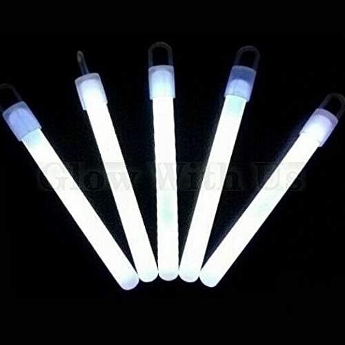 Glow Sticks Bulk Wholesale, 50 4” White Glow Stick Light Sticks. Bright Color, Kids Love Them! Glow 8-12 Hrs, 2-Year Shelf Life, Sturdy Packaging, GlowWithUs Brand