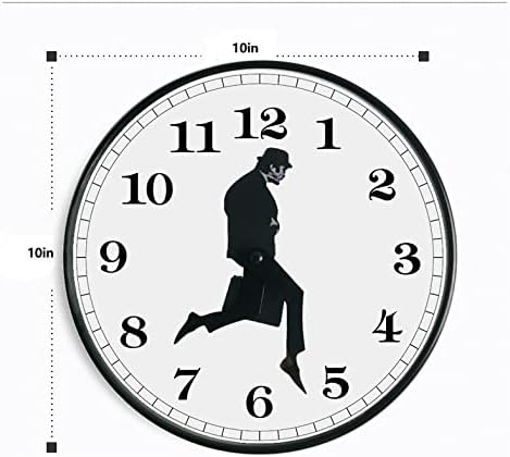 TANKRIN Ministry of Silly Walks Clock, Silly Walk Wall Clock, A Interesting Wall Clock for Living Room Decor, Bedroom, Kitchen, Novelty Home Decor Gifts (Black-2)