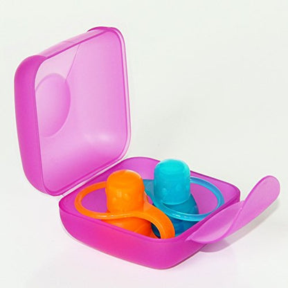 ChooMee SoftSip Food Pouch Tops | 4 Colors + Purple case | Prevent Spills and Protect Childs Mouth